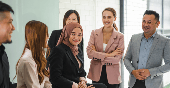 diverse group of market research professionals